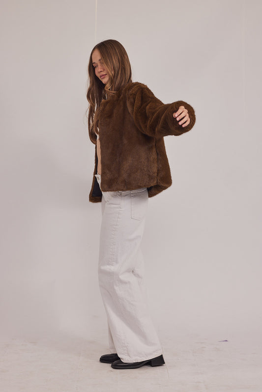 מעיל בלייר - מינק חום