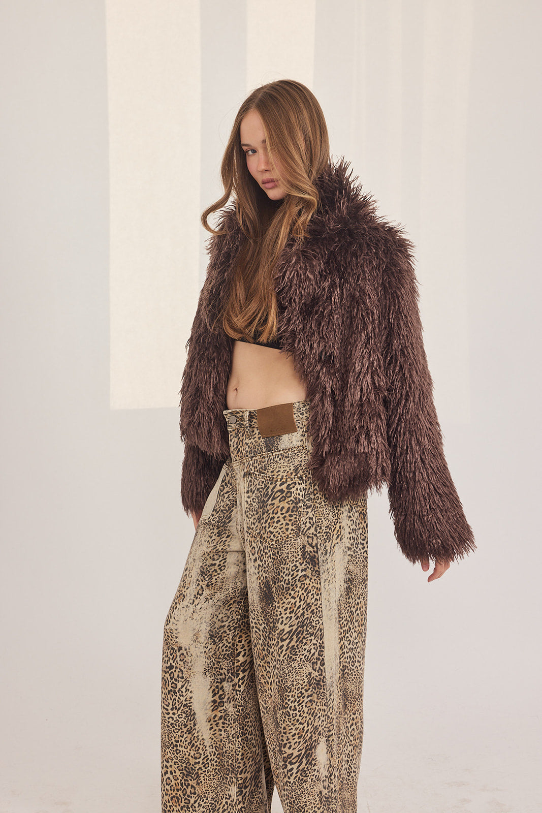 מעיל אליס - מתולתל חום