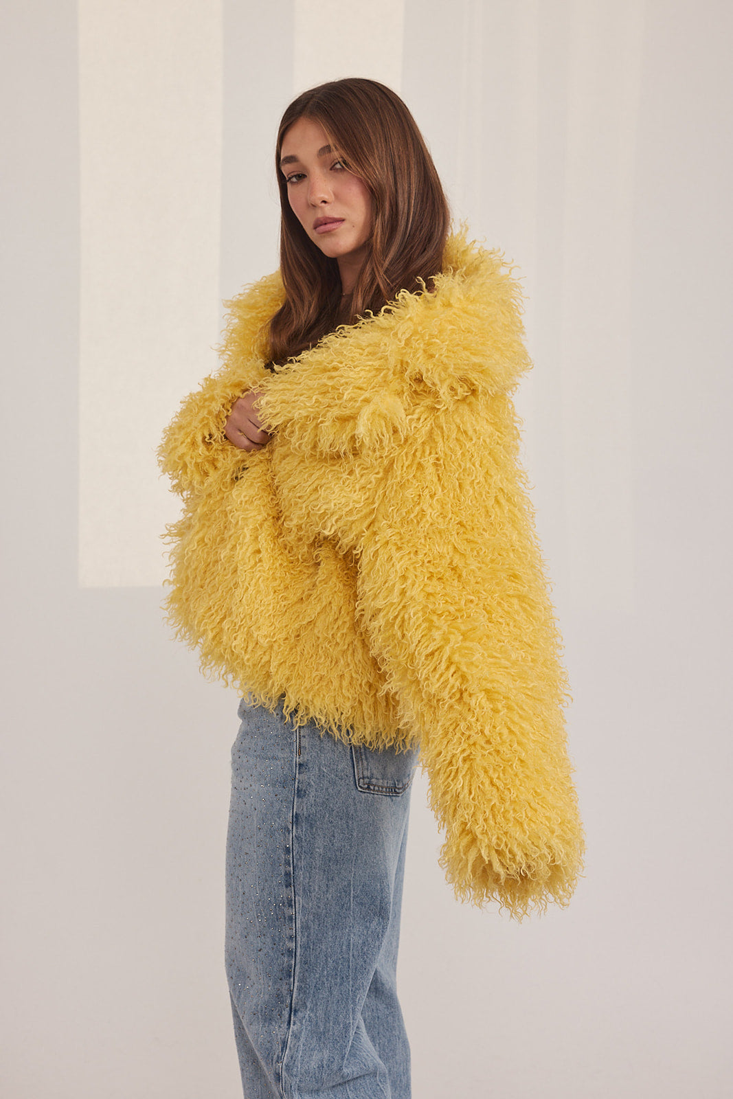 מעיל אליס - מתולתל צהוב