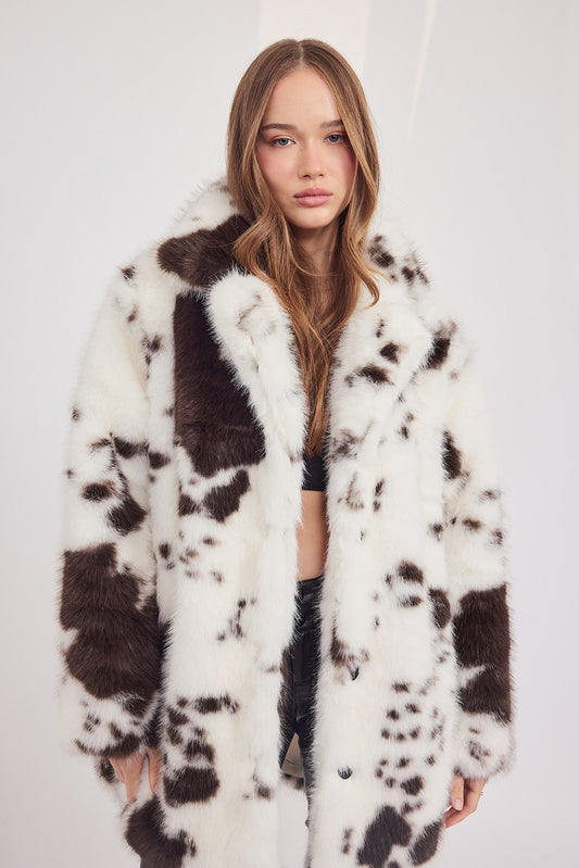 The Coat NH - בלי כובע פרה חום לבן