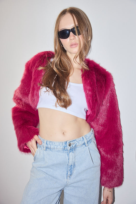 מעיל סלינה - שרוולון סופי ורוד