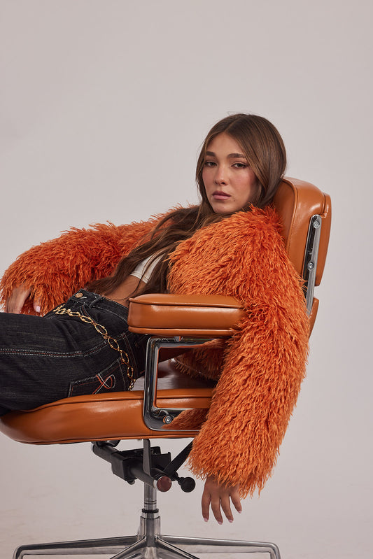 Celina Coat - שרוולון מתולתל