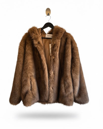 מעיל סופי עם כובע - חום