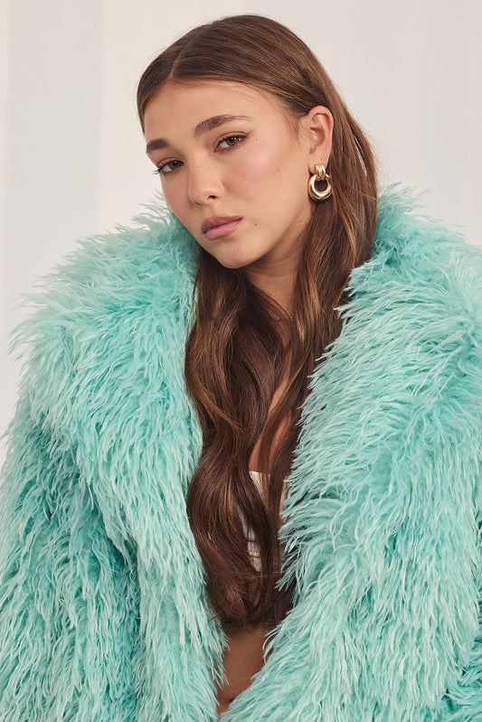 מעיל אליס - מתולתל תכלת