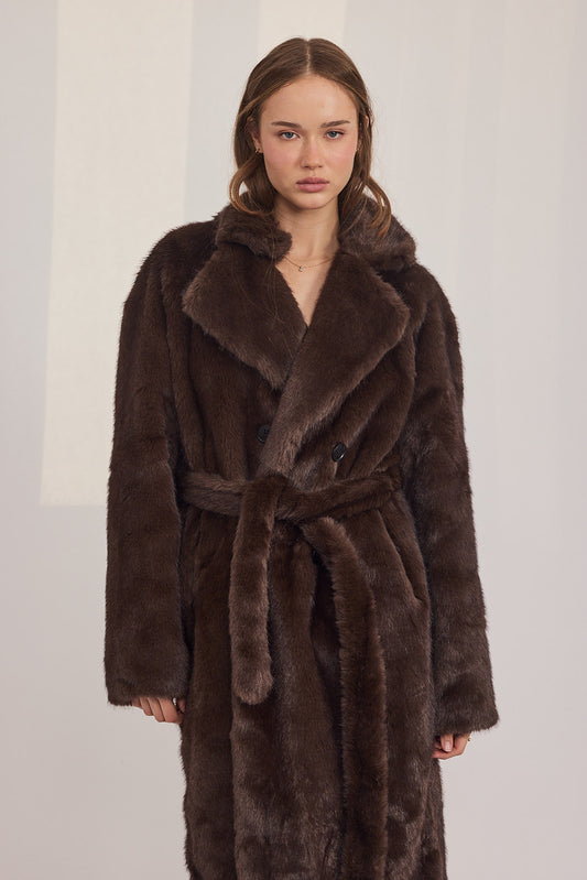 Liora Coat - מעיל ליאורה חום