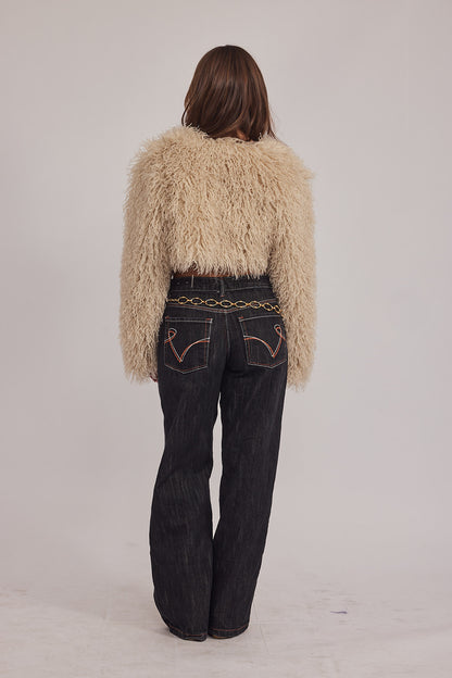 Celina Coat - שרוולון מתולתל