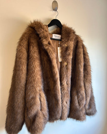 מעיל סופי עם כובע - חום