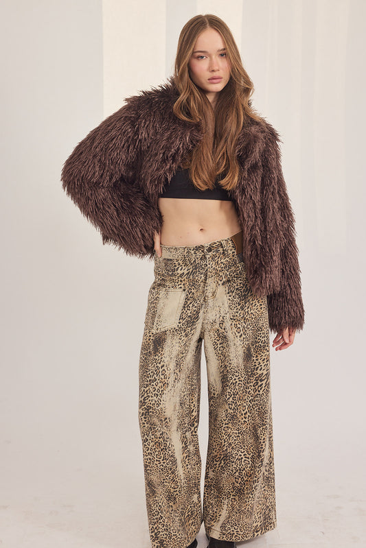 מעיל אליס - מתולתל חום