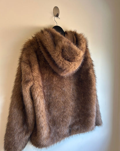 מעיל סופי עם כובע - חום