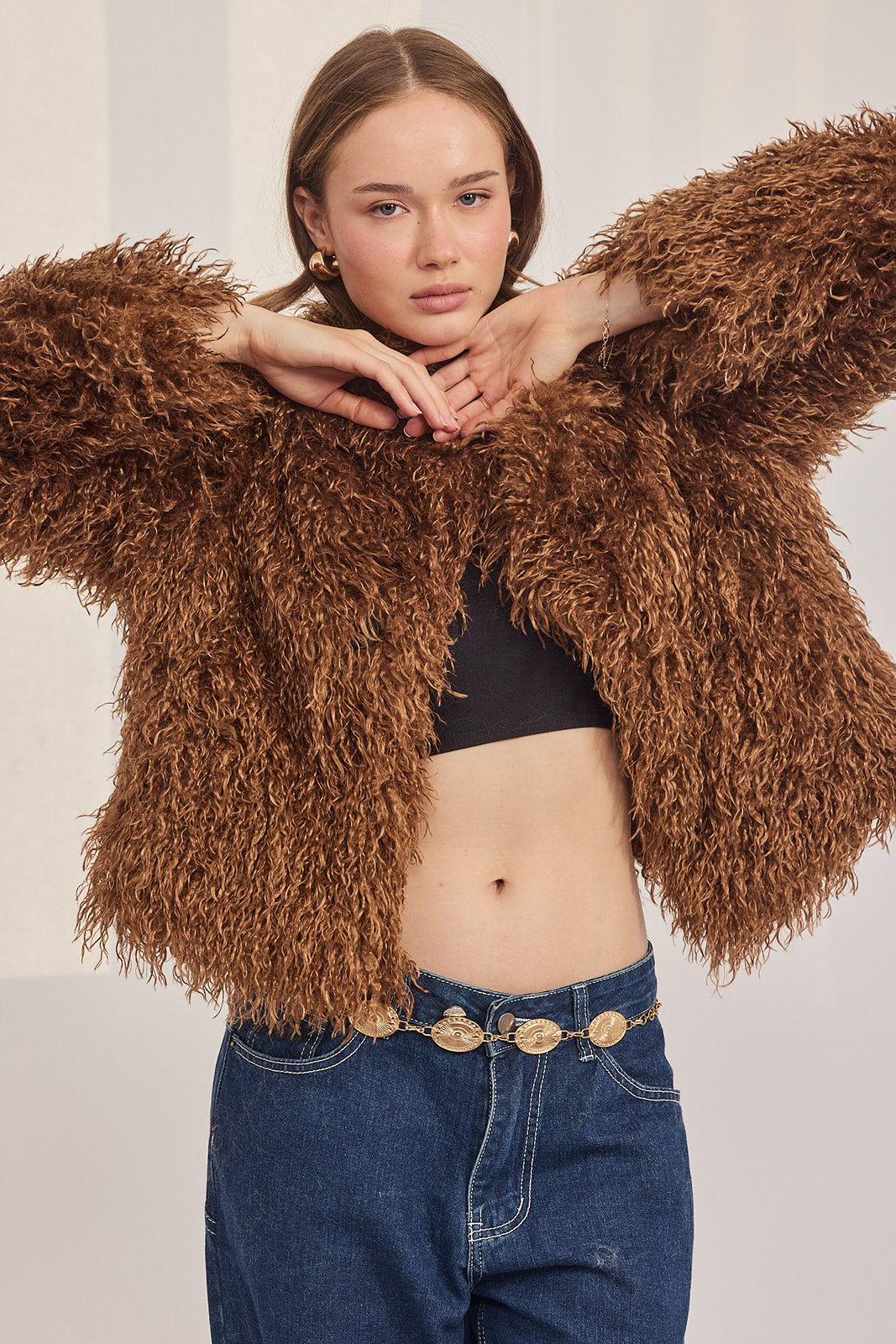 Elis Coat - פרווה מתולתלת