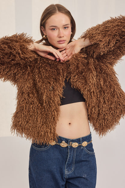 Elis Coat - פרווה מתולתלת