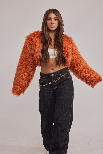 Celina Coat - שרוולון מתולתל