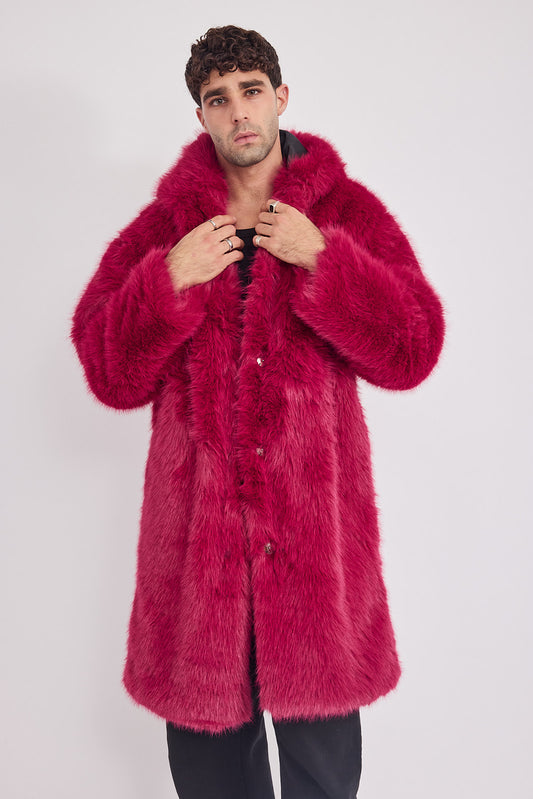 The Coat WH + עם כובע סופי ורוד חם