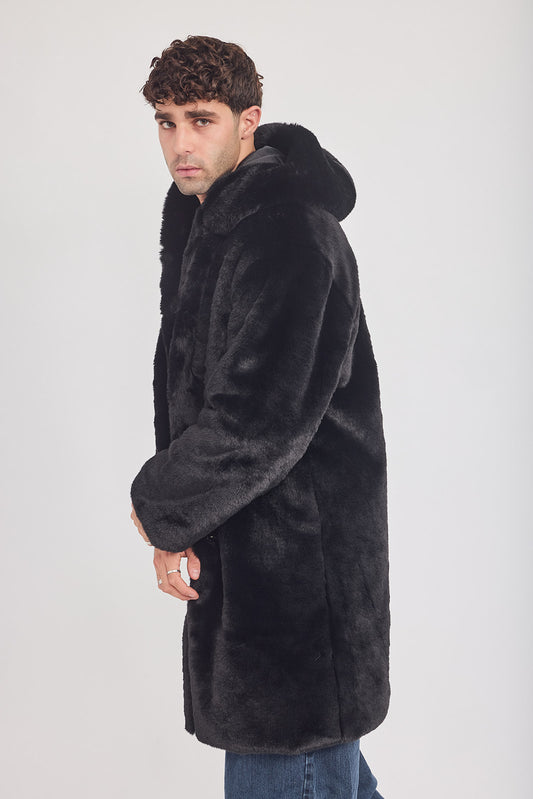 The Coat WH + עם כובע ראביט שחור