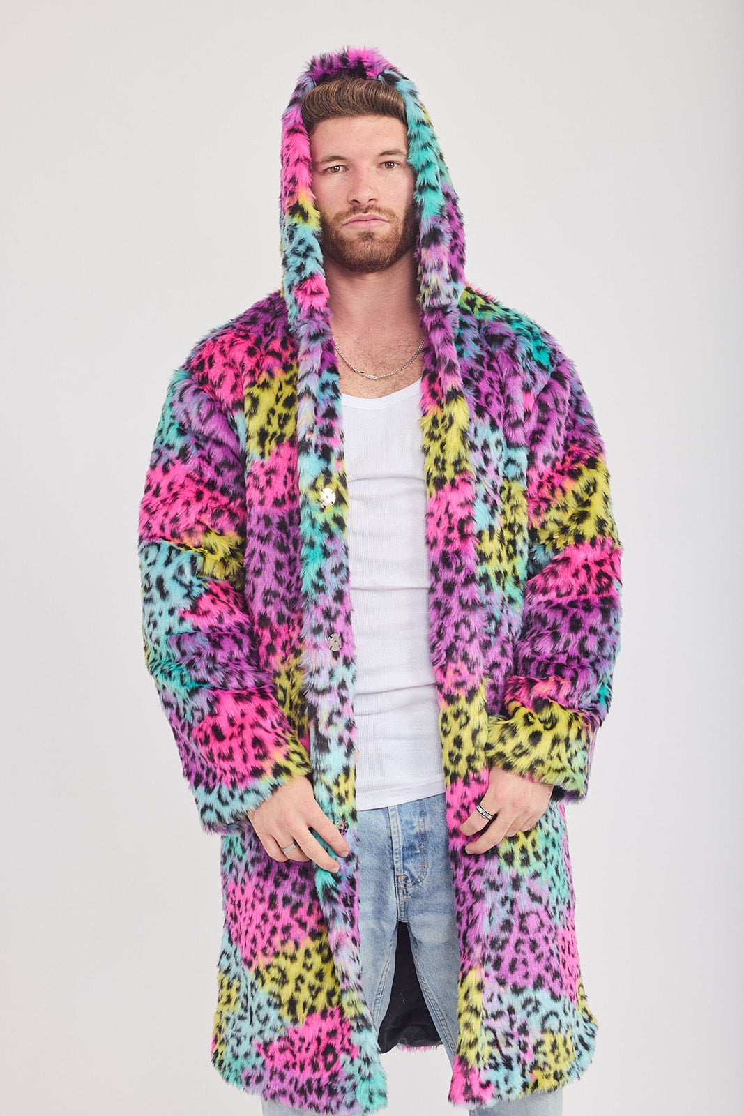 The Coat WH + עם כובע נמר צבעוני