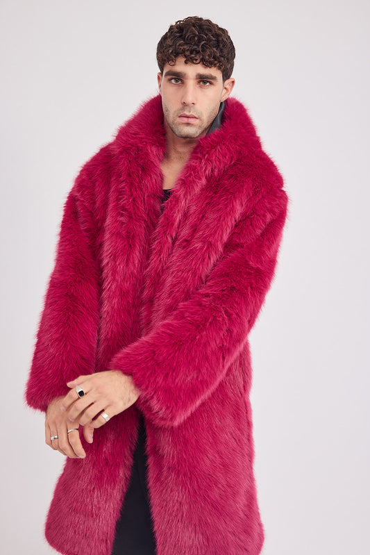 The Coat WH + עם כובע סופי ורוד חם