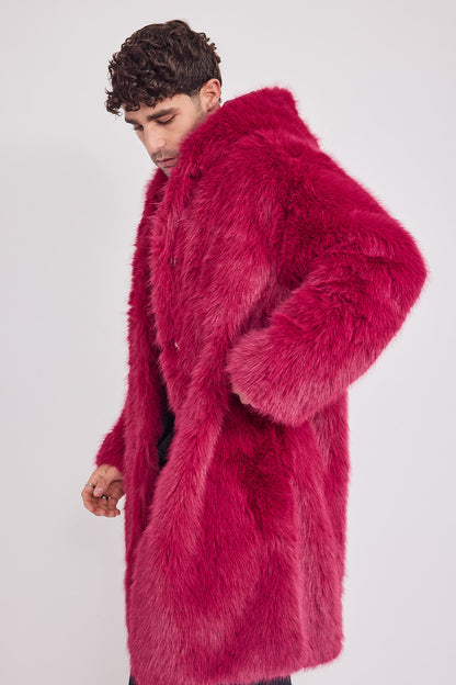 The Coat WH + עם כובע סופי ורוד חם