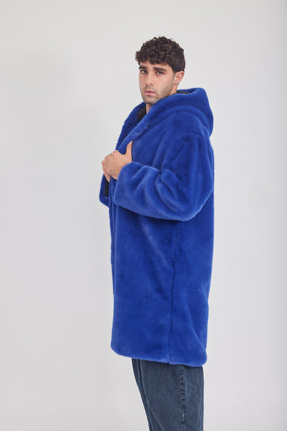 The Coat WH + עם כובע ראביט כחול