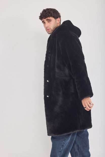 The Coat WH + עם כובע ראביט שחור